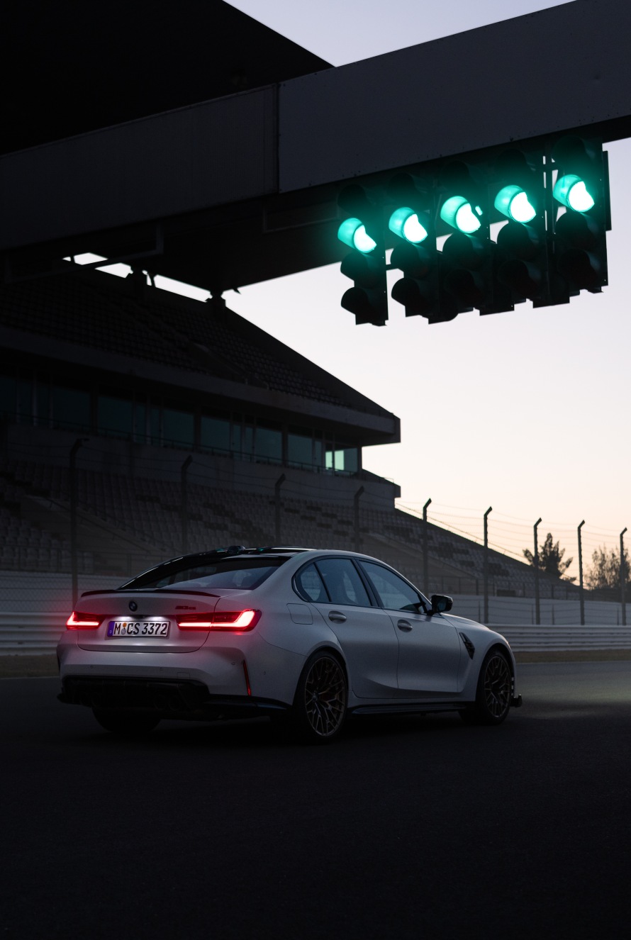 BMW M3 CS on a race track