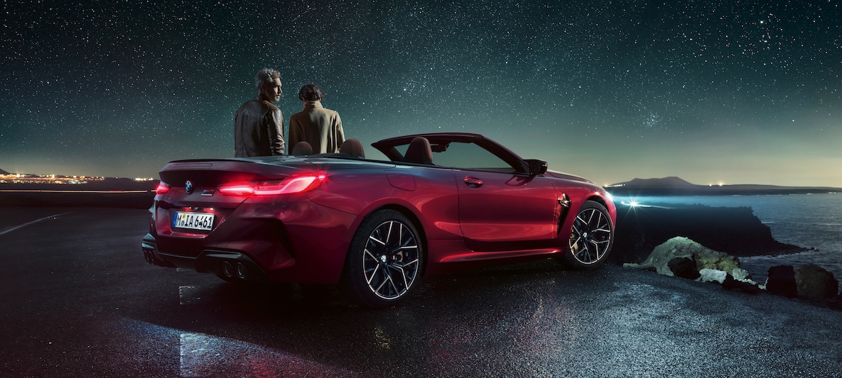 BMW M8 Competition Cabrio Heckansicht des BMW M8 Competition Cabrio