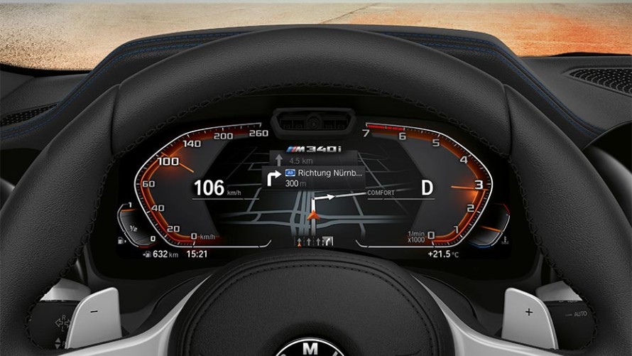BMW M340i xDrive digitale Instrumentenkombination