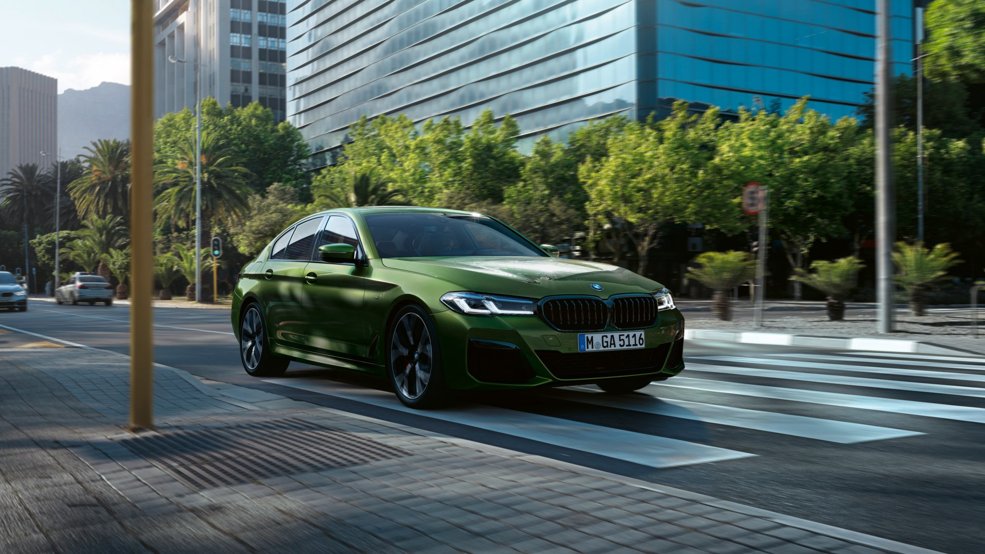 Die BMW M550i xDrive Limousine Die BMW M550i xDrive Limousine in Verde Ermes