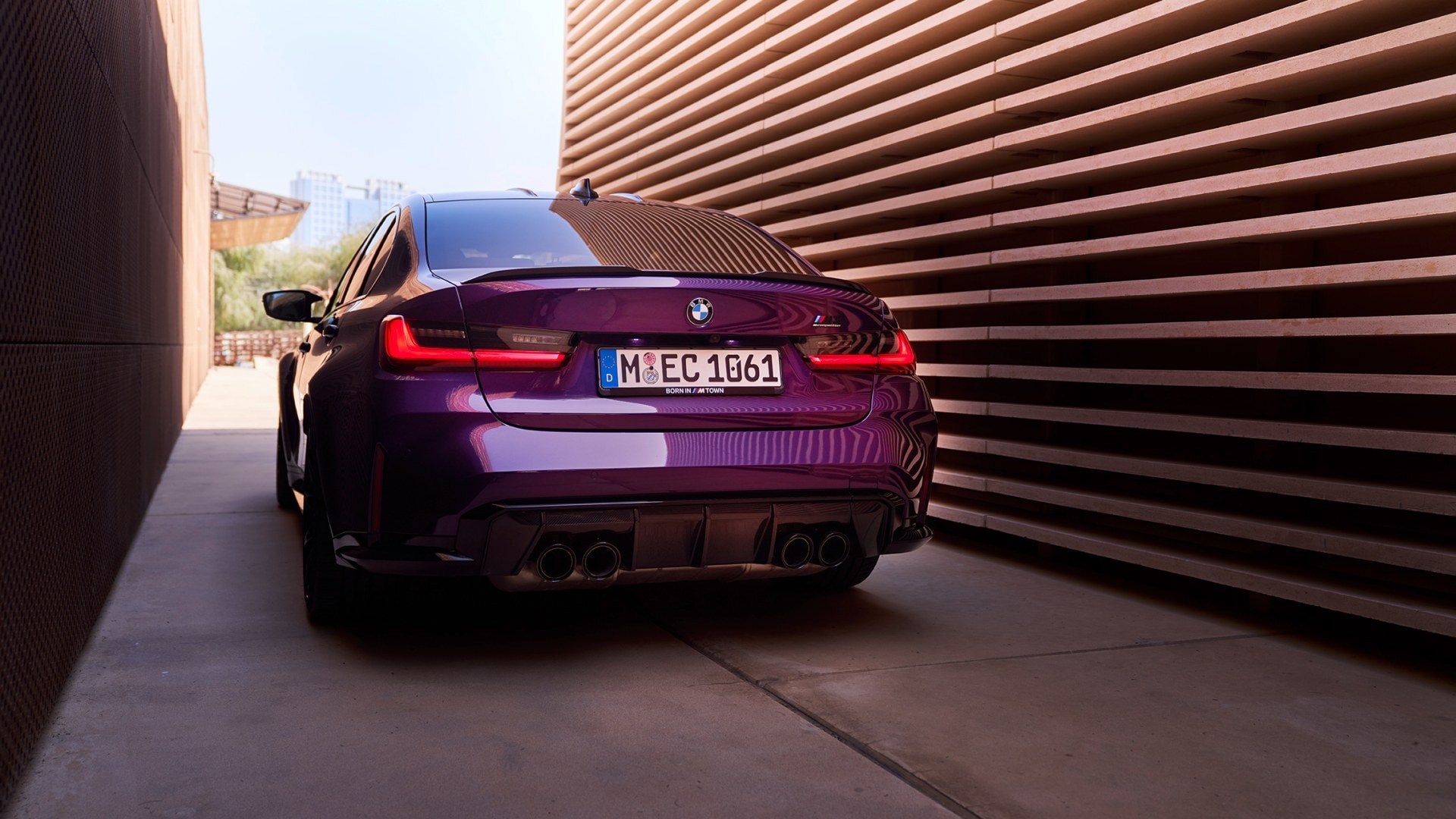 BMW M3 Competition Sedan BMW M3 Competition Sedan in BMW M special paint finish Thundernight metallic