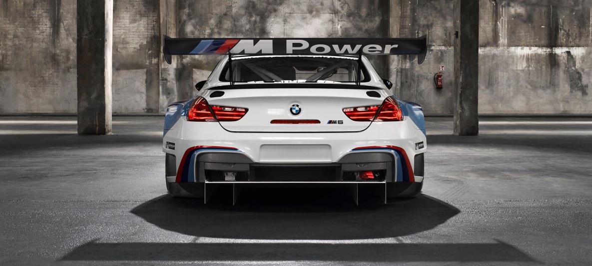 BMW M6 GT3 BMW M6 GT3 rear view, spoiler and diffuser
