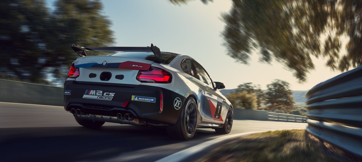 BMW M2 CS Racing BMW M2 CS Racing driving on the Ascari racetrack