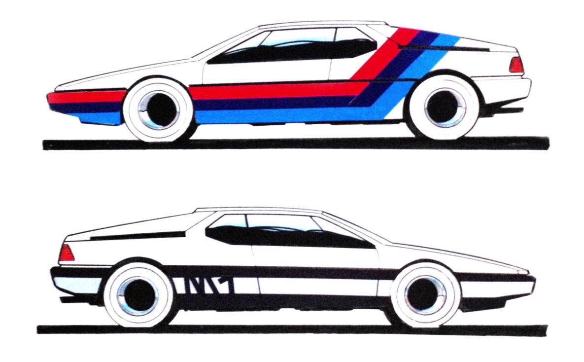 BMW M1 design sketches