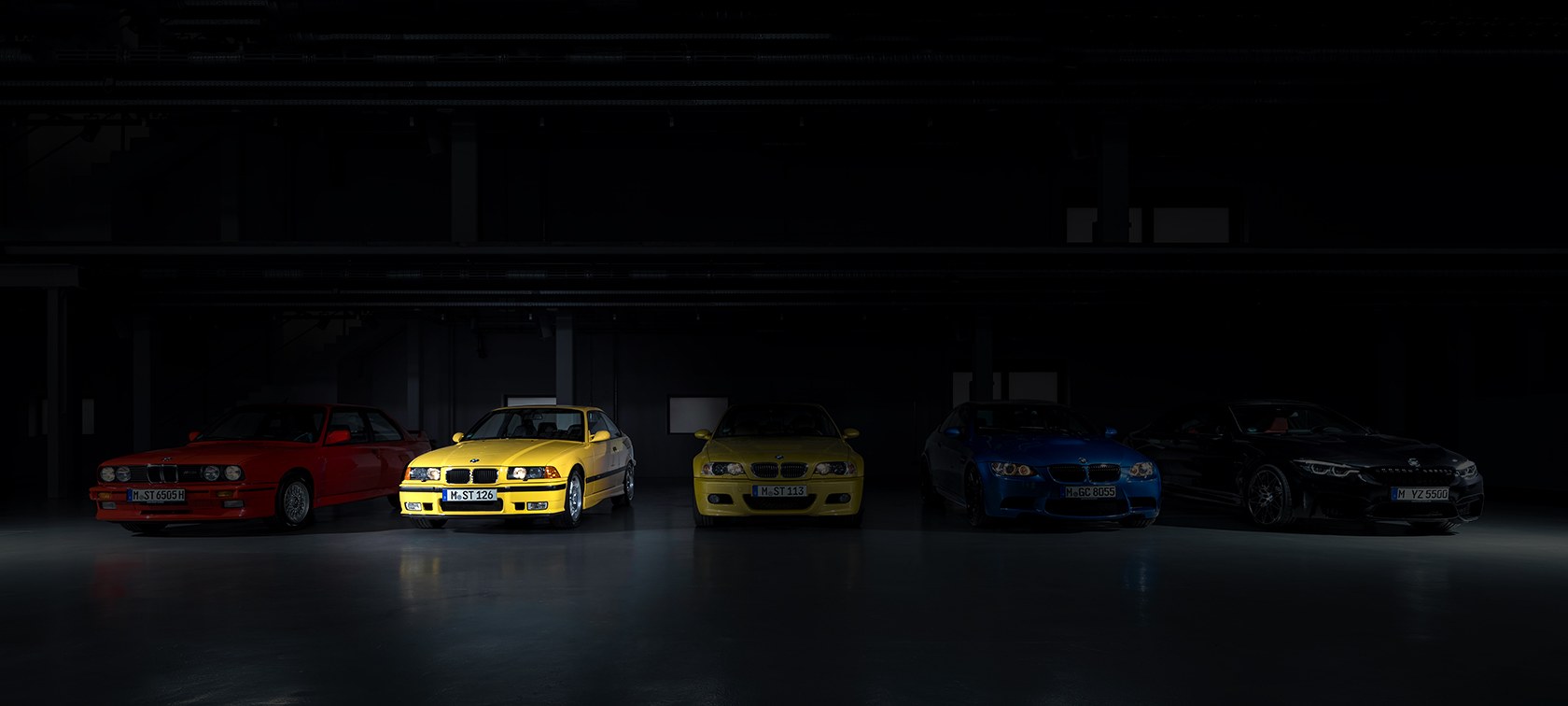 BMW M3 E36 Coupé with all M3 generations