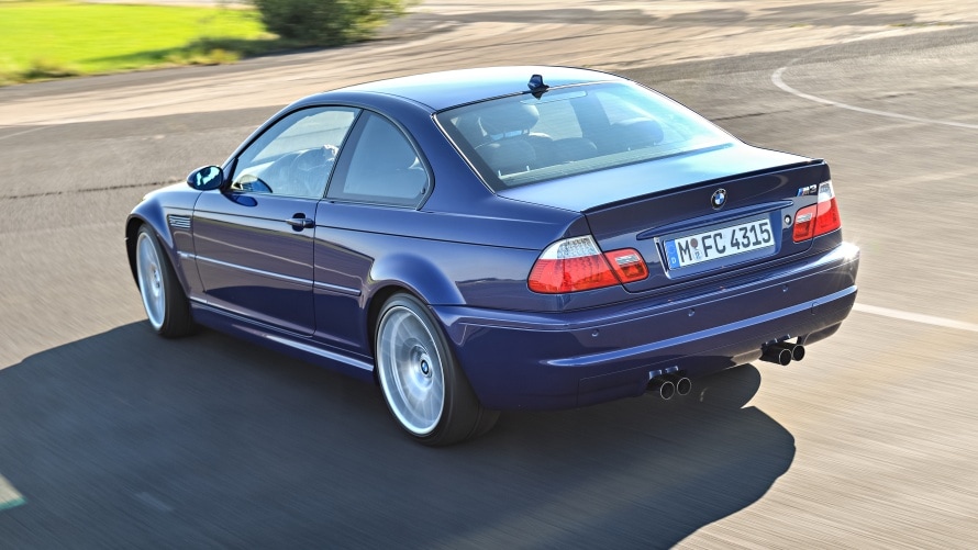 E46 BMW M3 Coupé E46 BMW M3 Coupé Interlagos Blue Metallic rear view