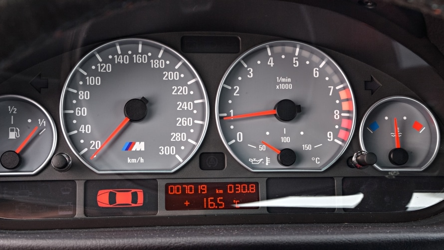 E46 BMW M3 Coupé instrument display