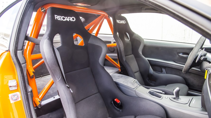 BMW M3 GTSInterior with roll cage and race bucket seats