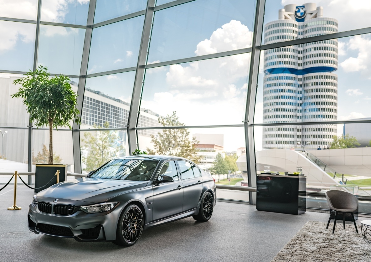 BMW M3 Individual standing in BMW Welt in Munich