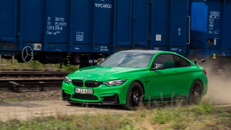 Asja Zupanc driving the BMW M4 with Competition Package in M TOWN