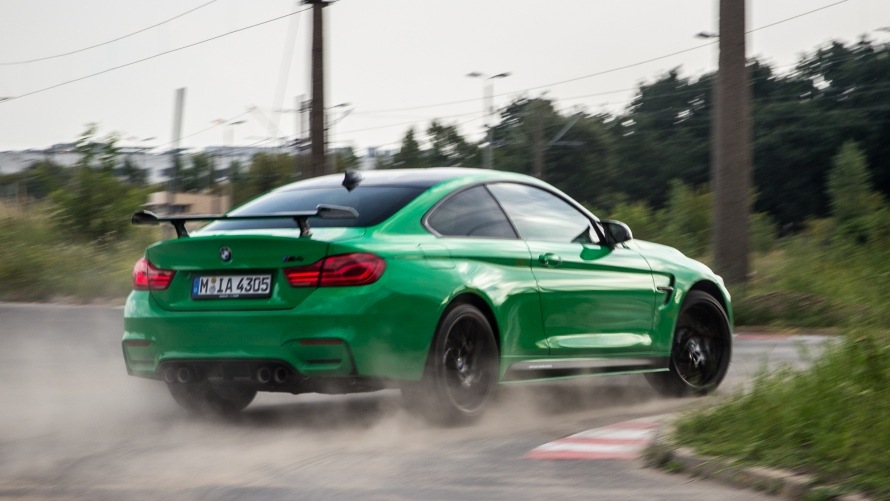 Asja Zupanc driving the BMW M4 with Competition Package in M TOWN