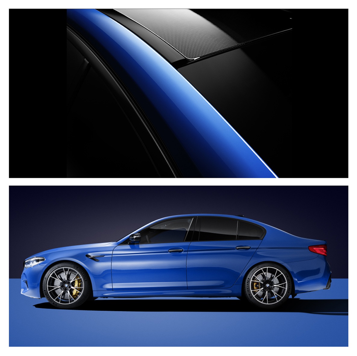 BMW M5 Competition Santorini Blue II non-metallic