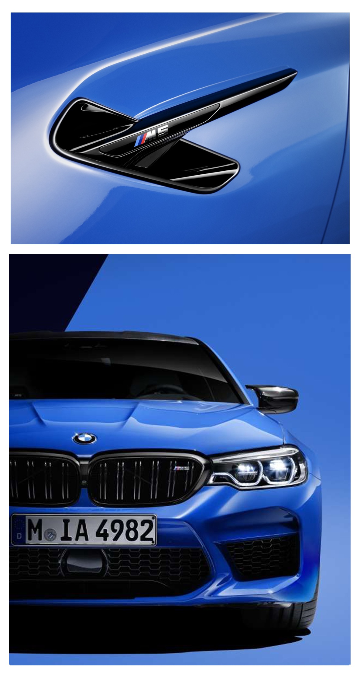 BMW M5 Competition Santorini Blue II non-metallic
