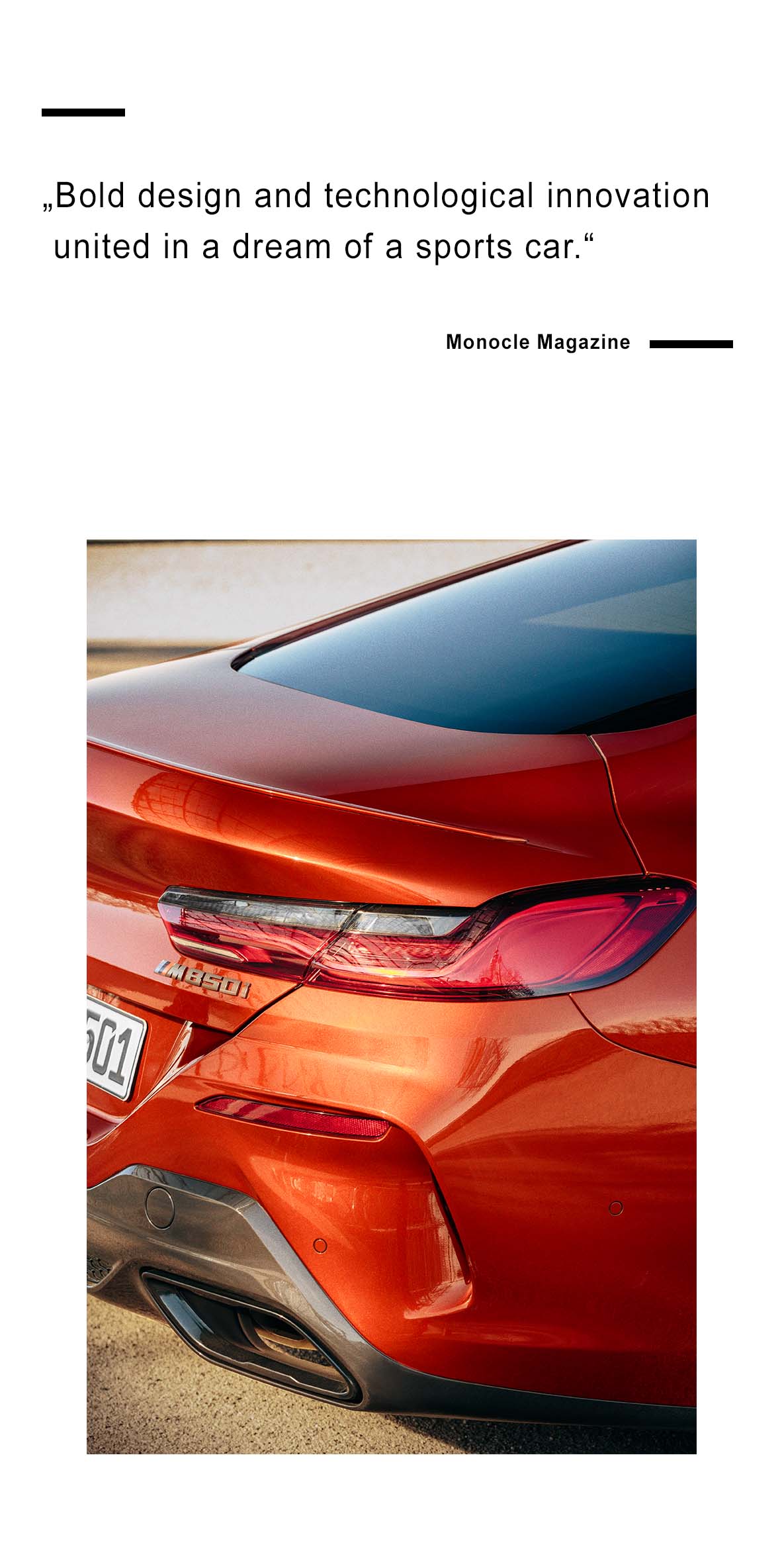 BMW M850i xDrive Coupé Rear view BMW M850i xDrive Coupé