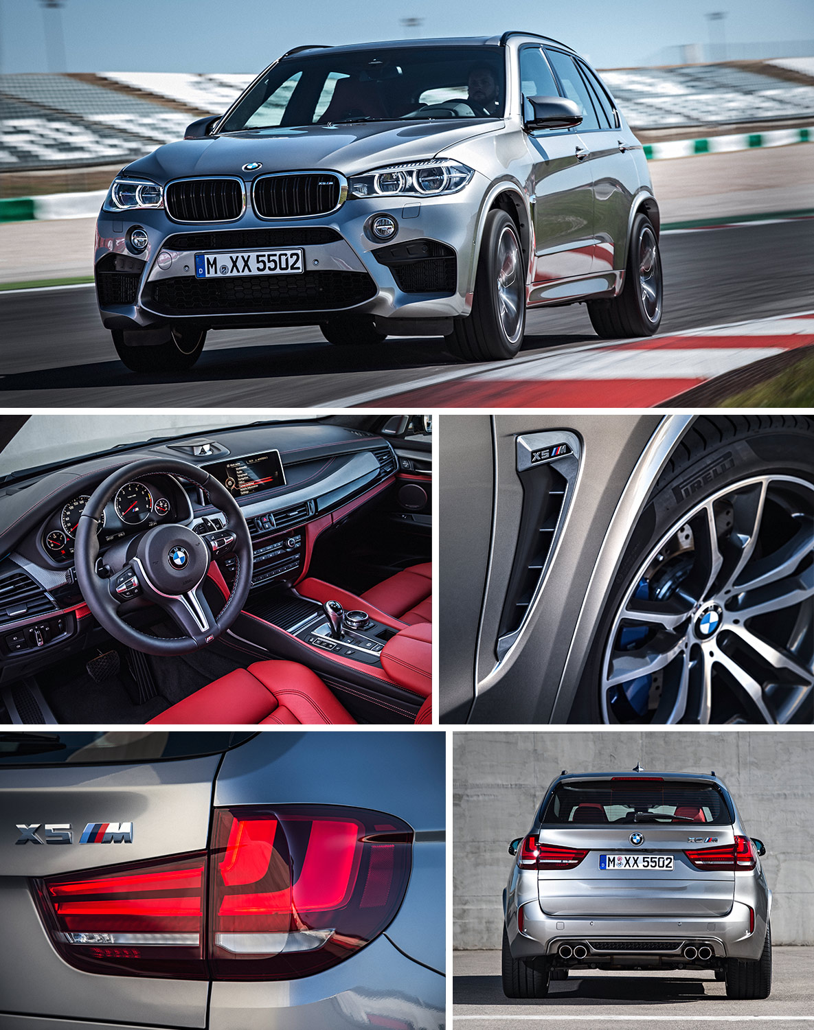 Silberner BMW X5 M der zweiten Generation (F85)