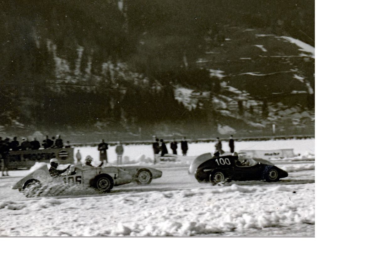 Historische Aufnahme des "Internationalen Motorrad- und Autorennen" 1960 in Zell am See