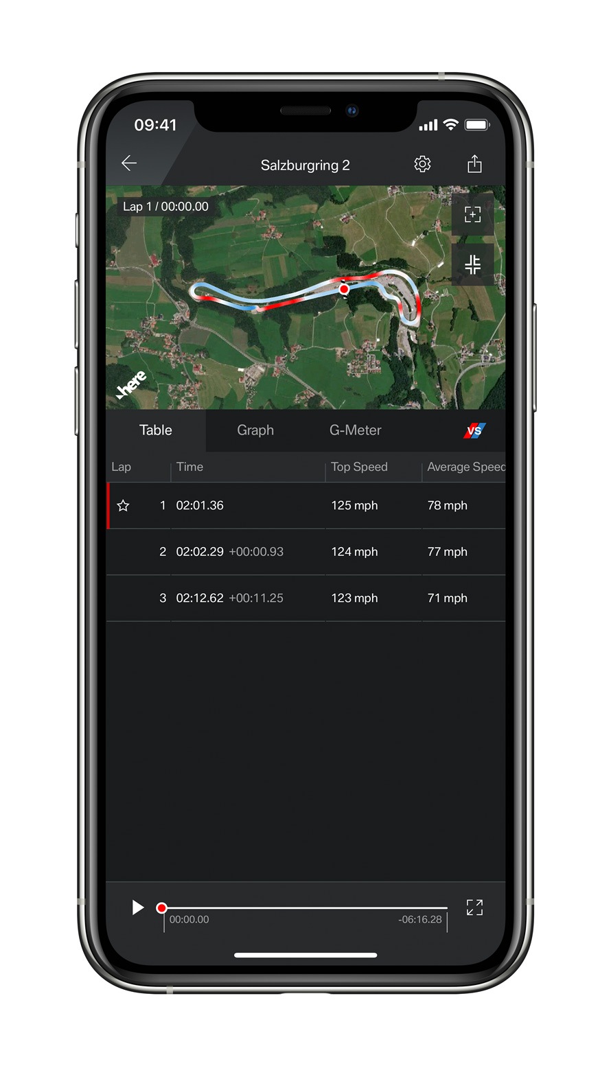 The BMW M Laptimer The new BMW M Laptimer for iOS, showed on an iPhone