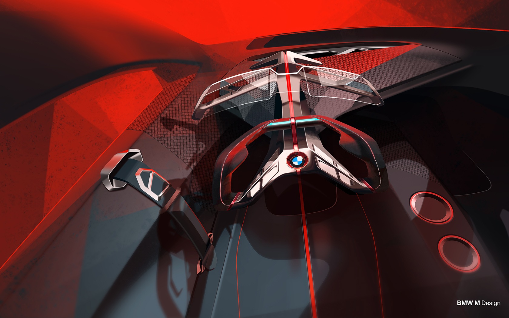 Cockpit Grafik des BMW Vision M NEXT
