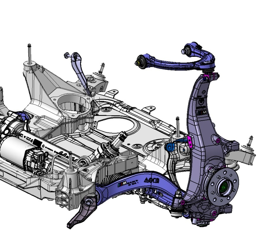 Die verstärkte Vorderachse des BMW M5