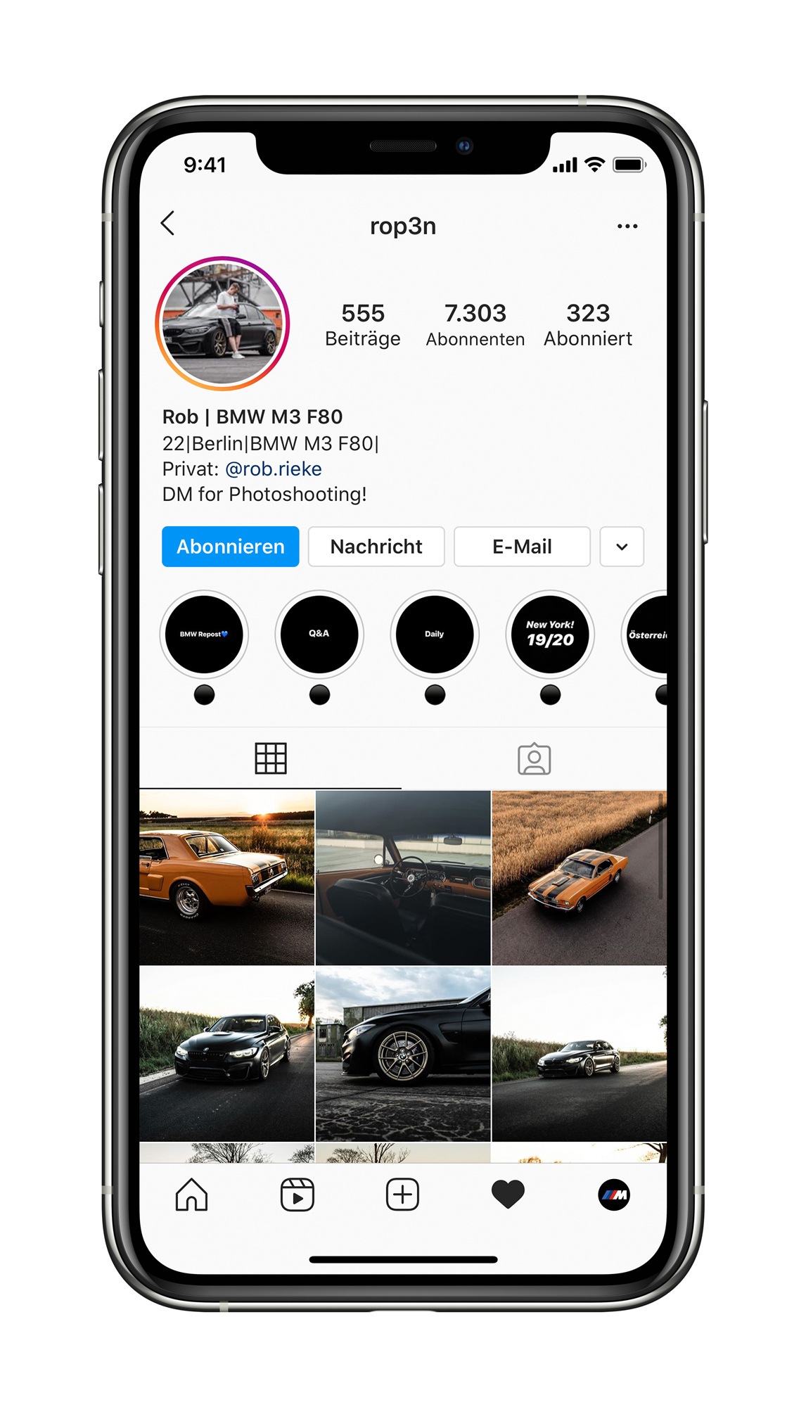Instagram profile of @rop3n