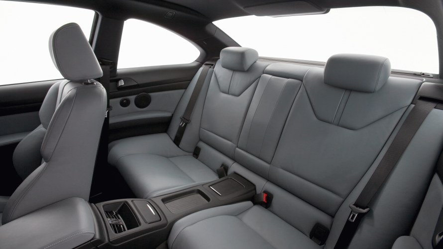 BMW M3 E92 interior: rear seats