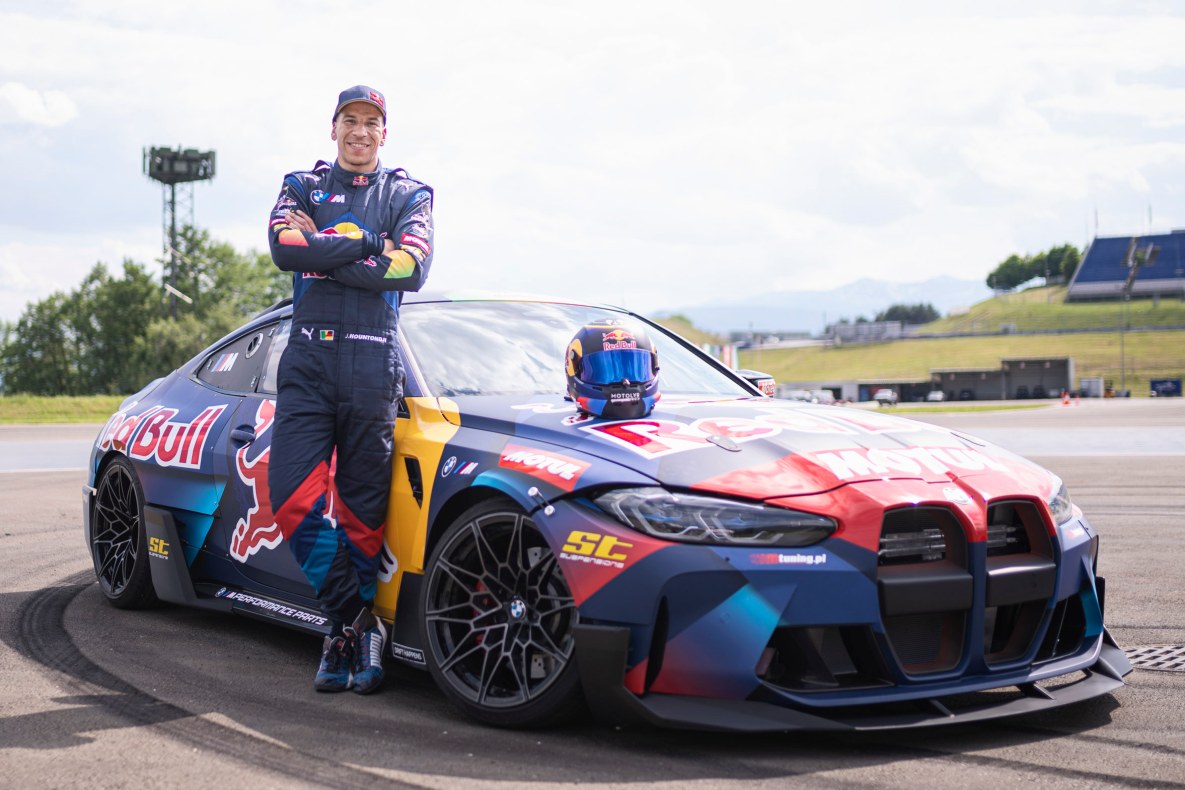 Johannes Hountondji with the new BMW M4 Competition