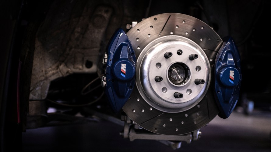 The braking system of the Driftbrothers' BMW M4 Competition