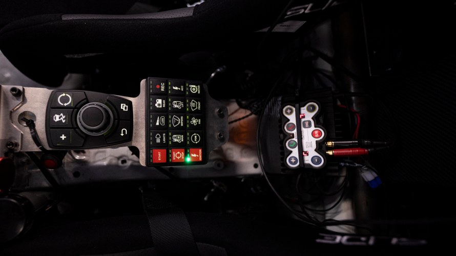 Centre console of the Driftbrothers' BMW M4 Competition