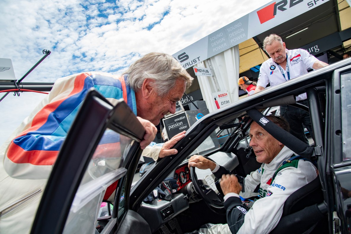 Marc Surer and Hans-Joachim Stuck on the Norisring with an M1 Procar, 2019
