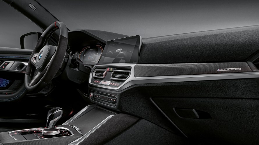 M Performance Interieurblenden Carbon/Alcantara + M Performance Kniepads Alcantara