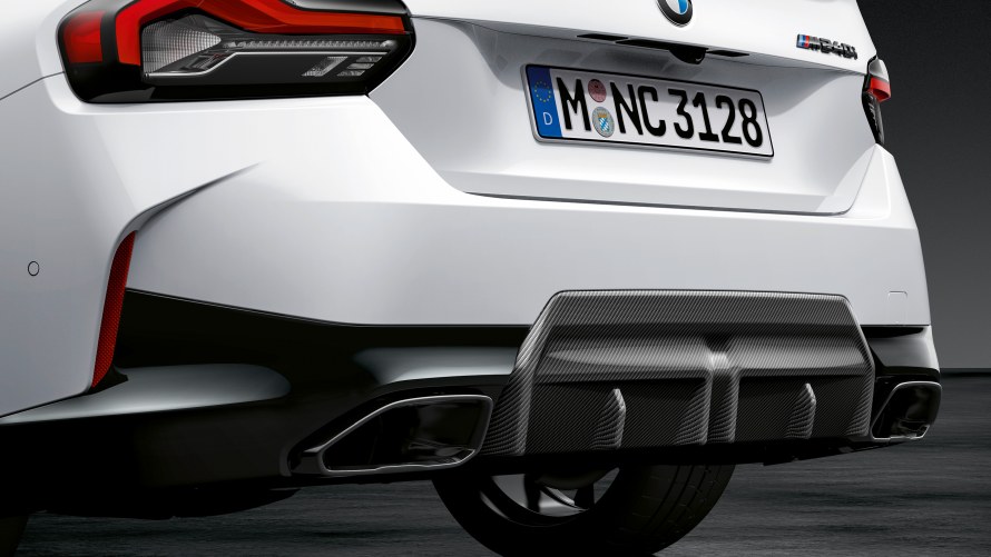 M Performance Heckdiffusor Carbon + M Endrohrblende Schwarz hochglänzend