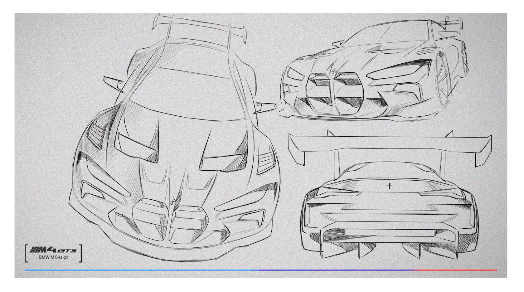 BMW M4 GT3 Skizzen