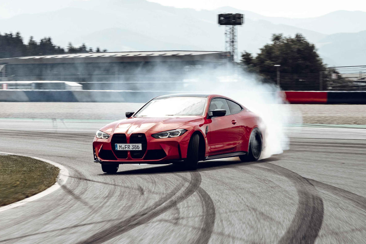 Das BMW M4 Competition Coupé im Drift auf dem Red Bull Ring.