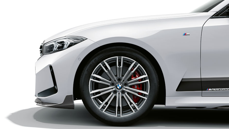 18-inch M light alloy wheel Double-spoke 790 M Bicolor Orbit Grey, burnished for BMW 3 Series.