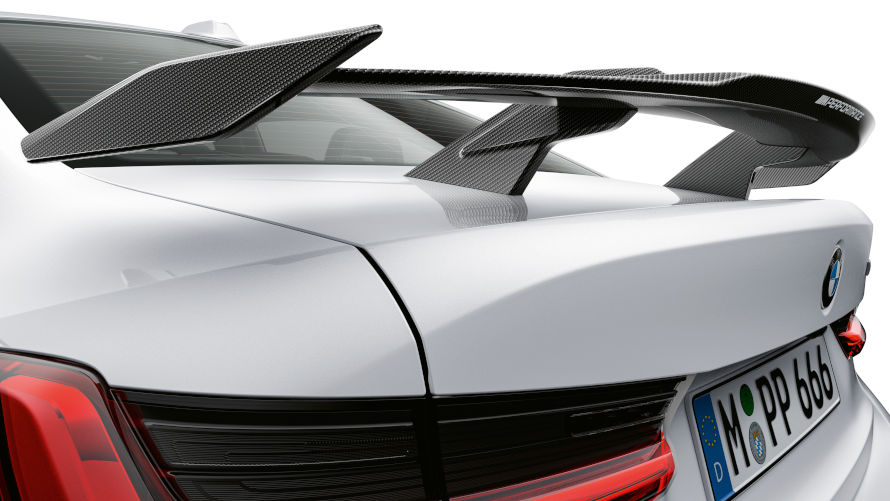 M Performance rear wing in carbon fibre for the BMW 3 Series.