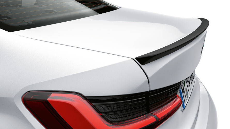 M Performance rear spoiler in black matt for BMW 3 Series.