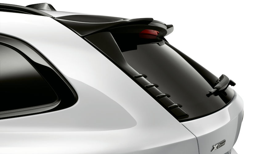 M Performance Roof spoiler in black high-gloss + M Performance rear fins in black high-gloss for BMW 3 Series.