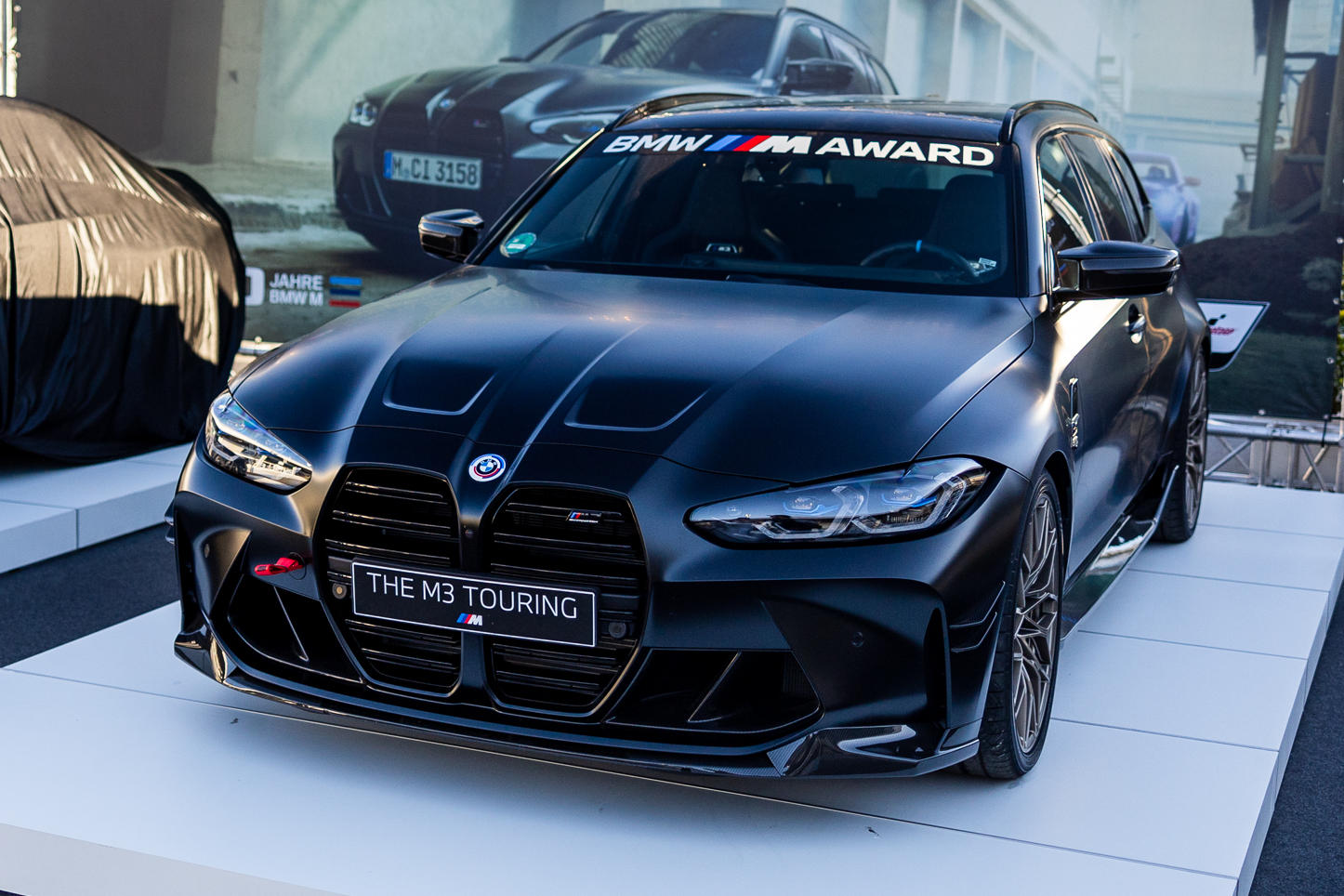 M Award 2022: the BMW M3 Touring, on display at the MotoGP finale in Valencia.
