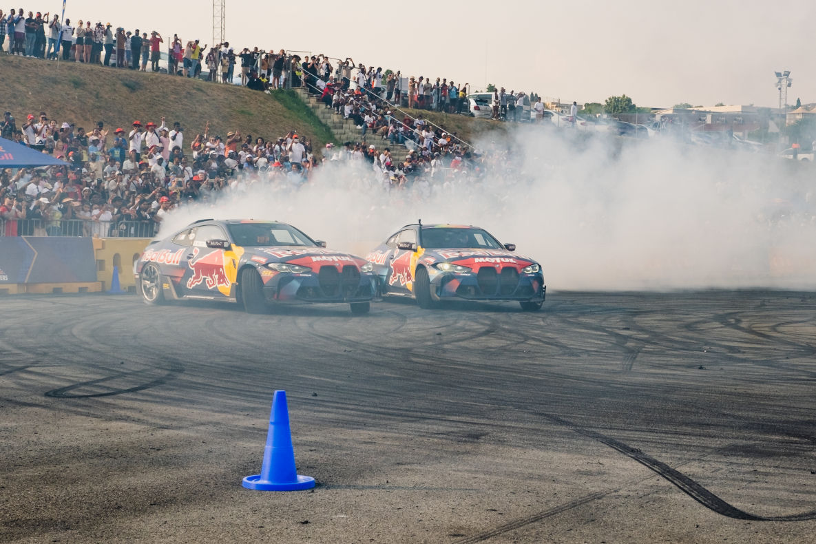 The Red Bull Driftbrothers at the Kyalami Grand Prix Circuit.