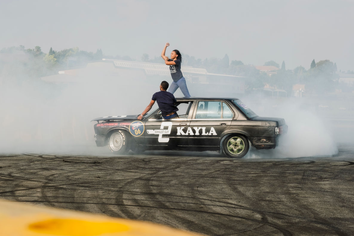 Spinning on the Red Bull Skidpan.