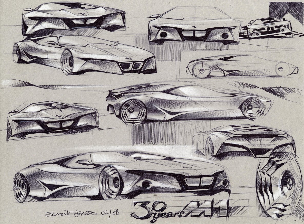 BMW M1 Hommage Designskizzen