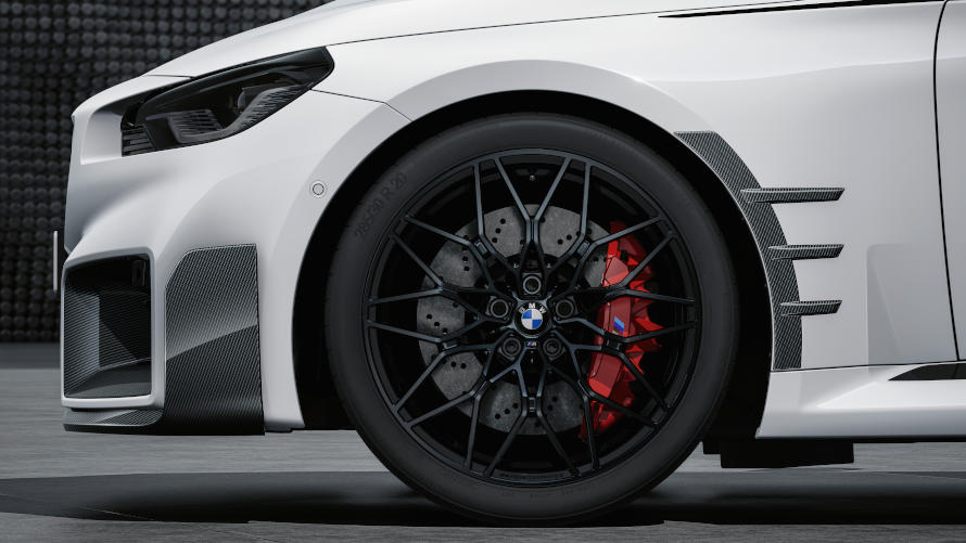BMW M Performance Parts for the BMW M2: 20/21-inch M Performance forged wheel cross spoke 1000 M Jet Black matt.