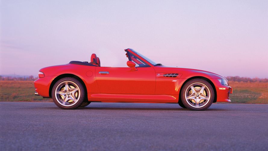Der offene BMW Z3 M Roadster im Profil.