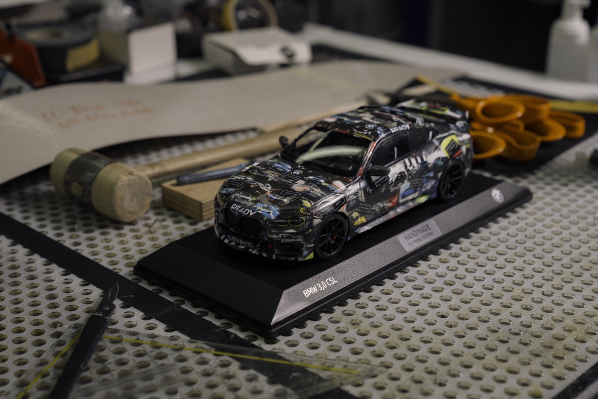Miniature of the BMW 3.0 CSL prototype by Hans Winkler