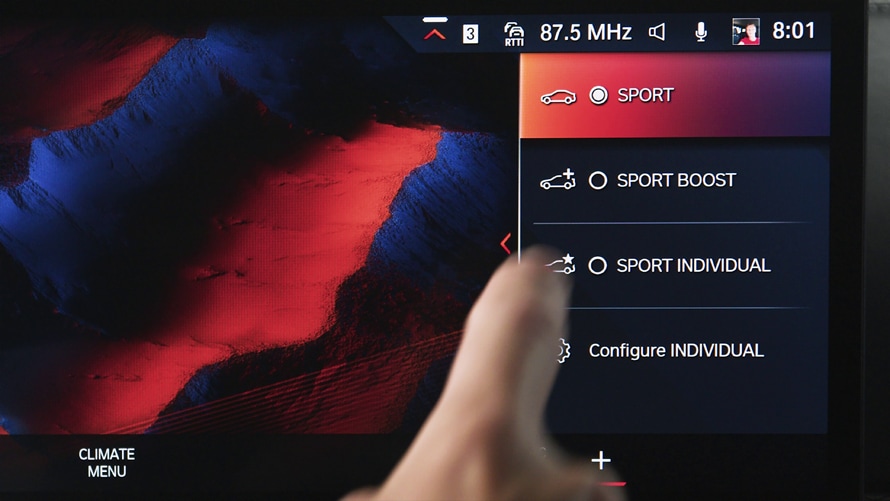 How to SPORT mode in electric BMW M automobiles