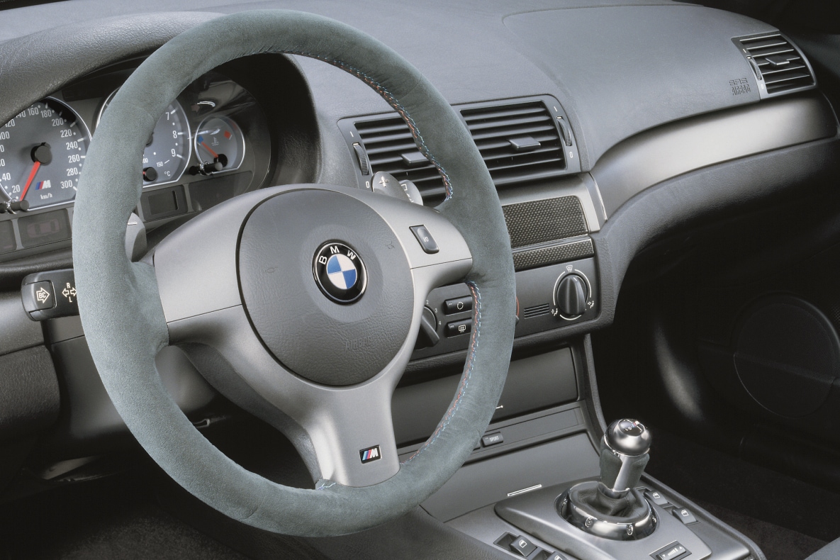 The BMW M3 CSL interior.