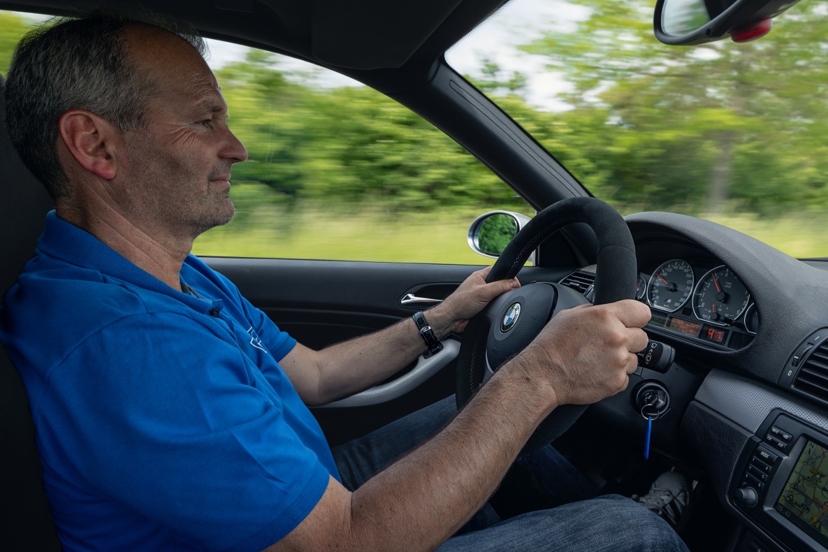 Klaus Huber driving his BMW M3 E46 with Competition Package.