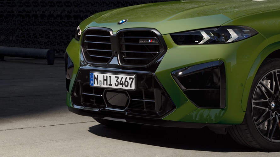 BMW X6 M Competition in BMW Individual Urban Green.