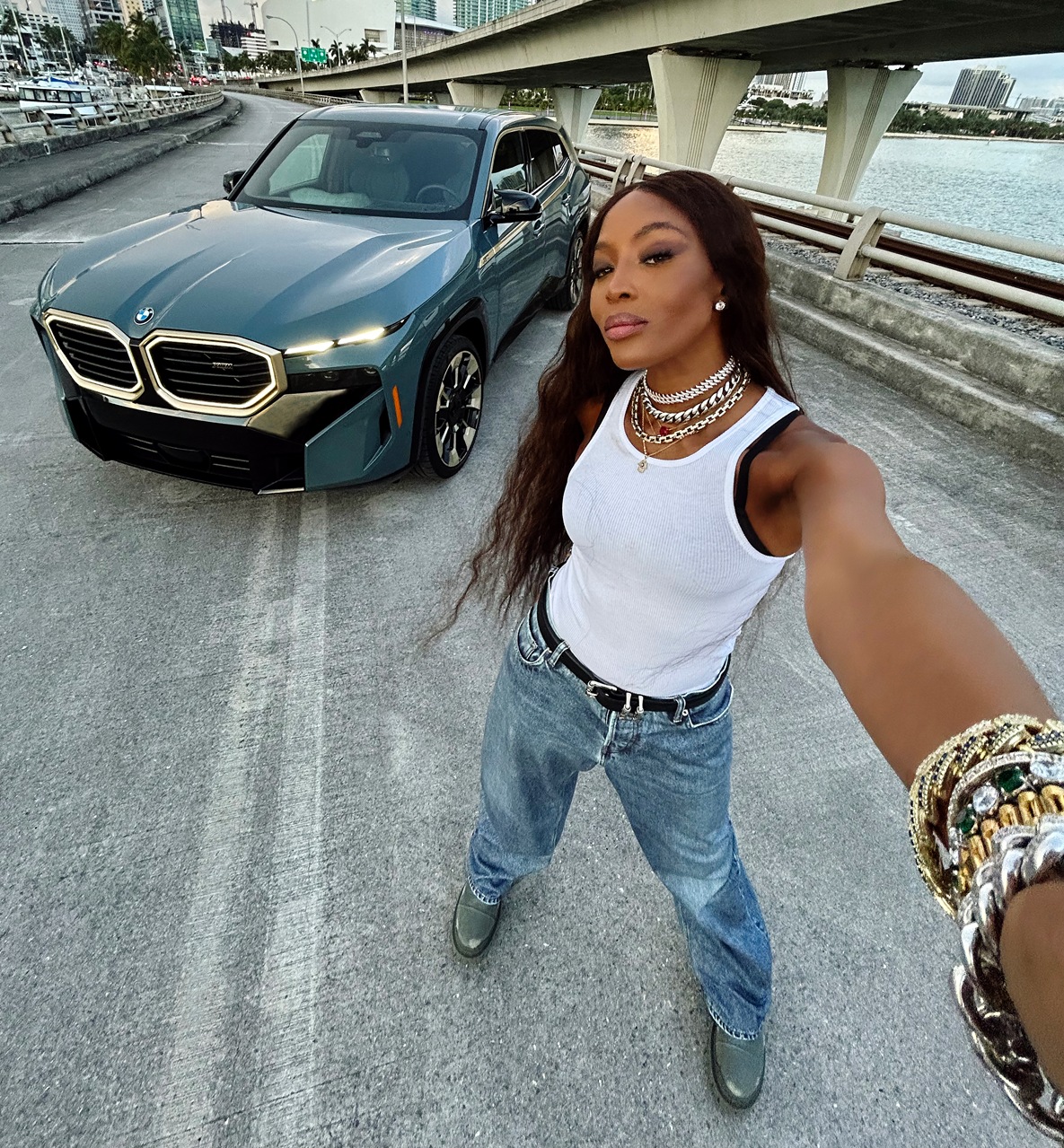 Naomi Campbell and the first BMW XM.