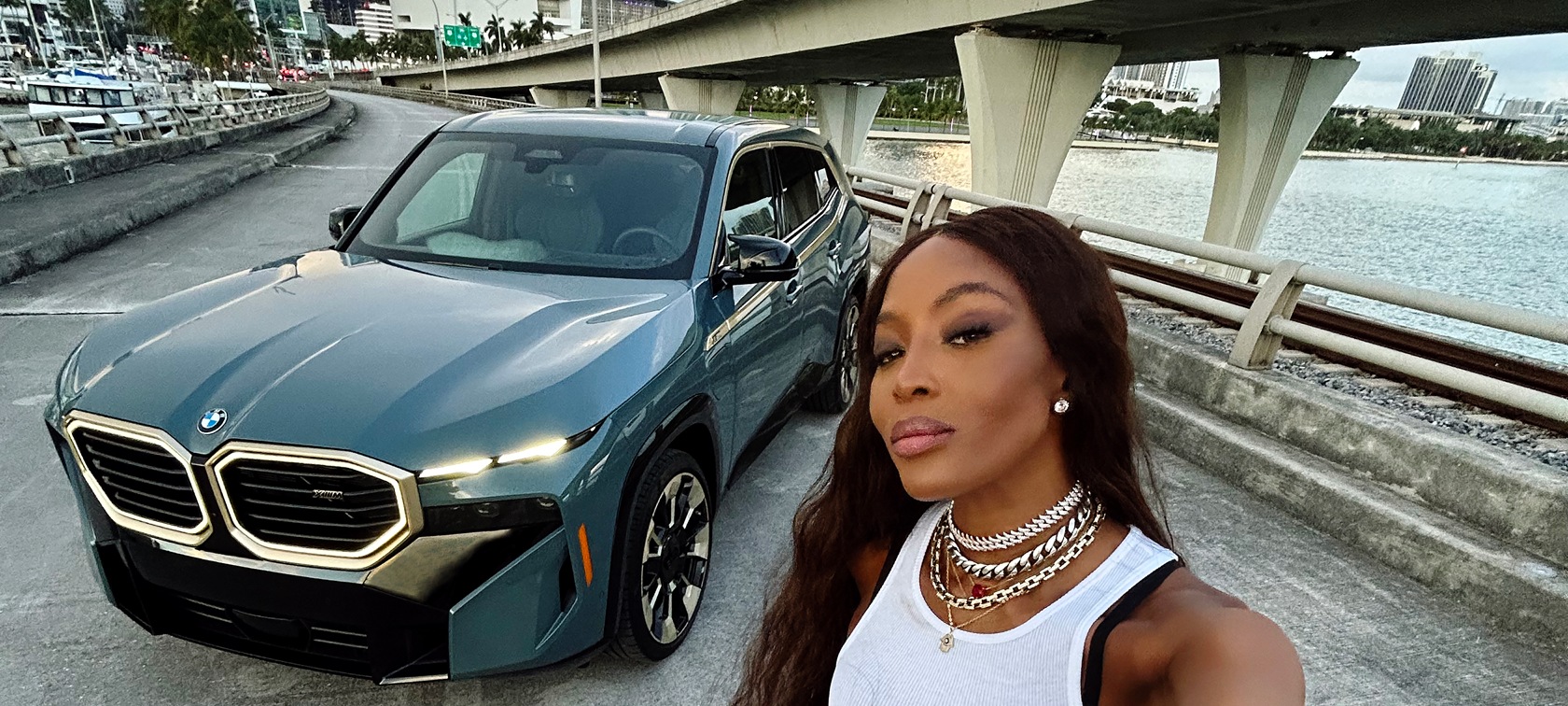 Naomi Campbell and the first BMW XM.
